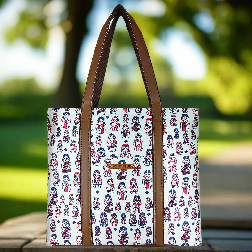 Tote Handbag  Doll White 13.3"