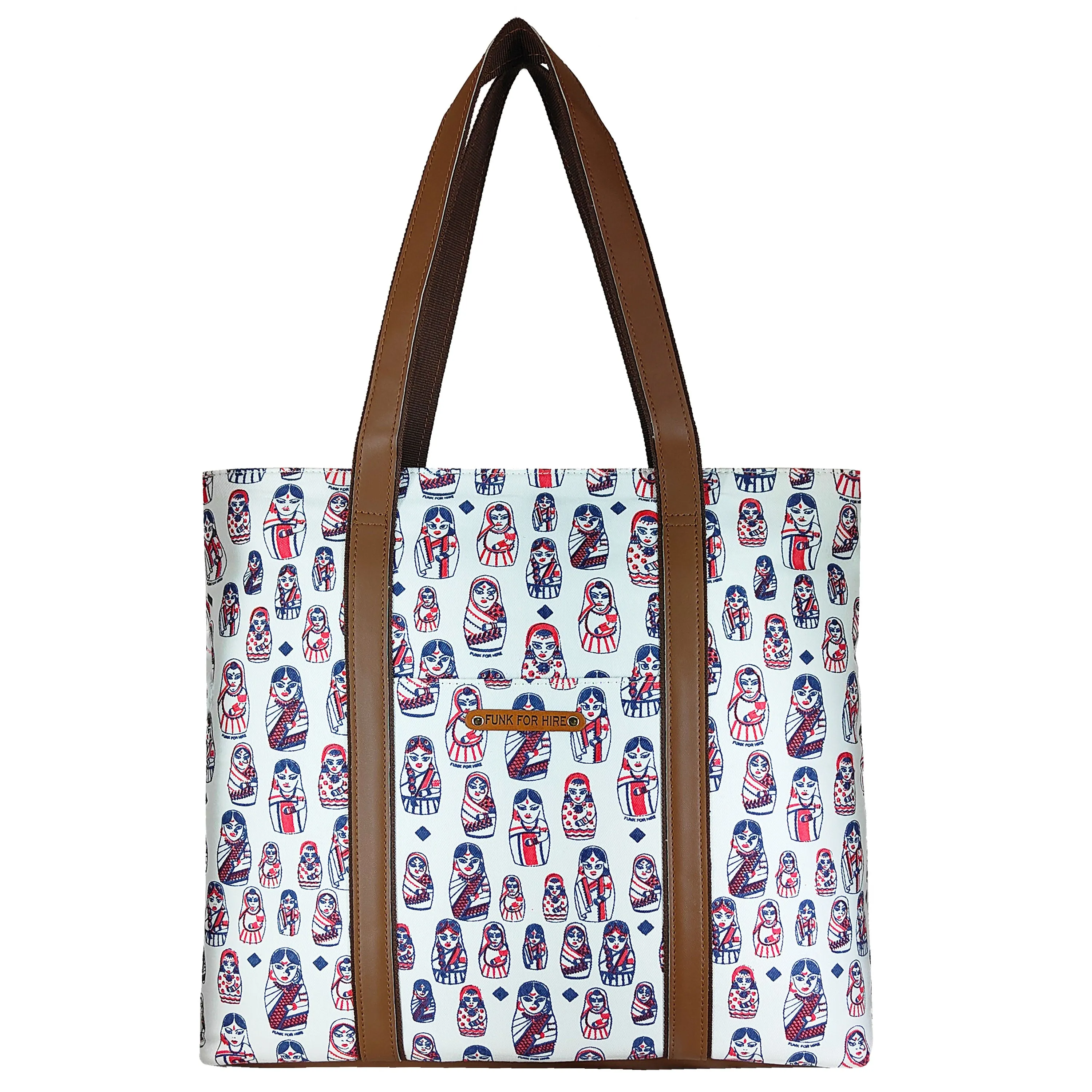 Tote Handbag  Doll White 13.3"