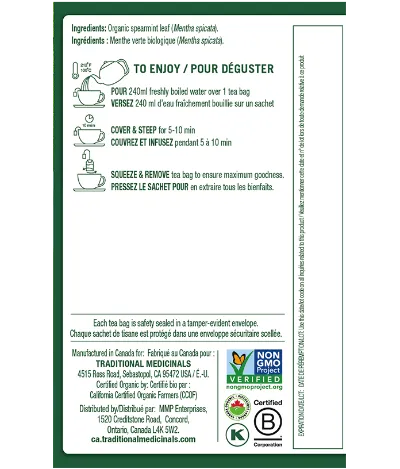 Traditional Medicinals Organic Spearmint 16 Bags