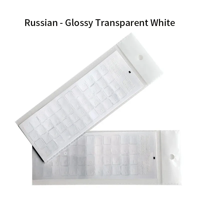 Transparent Russian Keyboard Stickers - Universal Laptop Cover