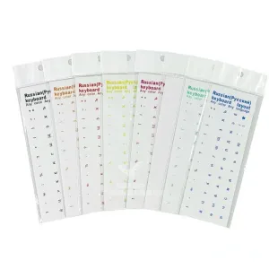 Transparent Russian Keyboard Stickers - Universal Laptop Cover
