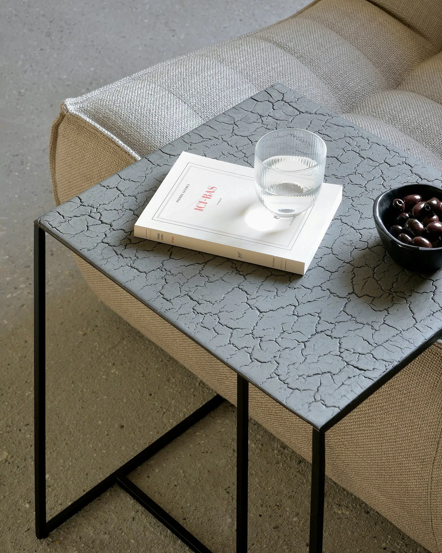 Triptic Side Table - Lava - Taupe