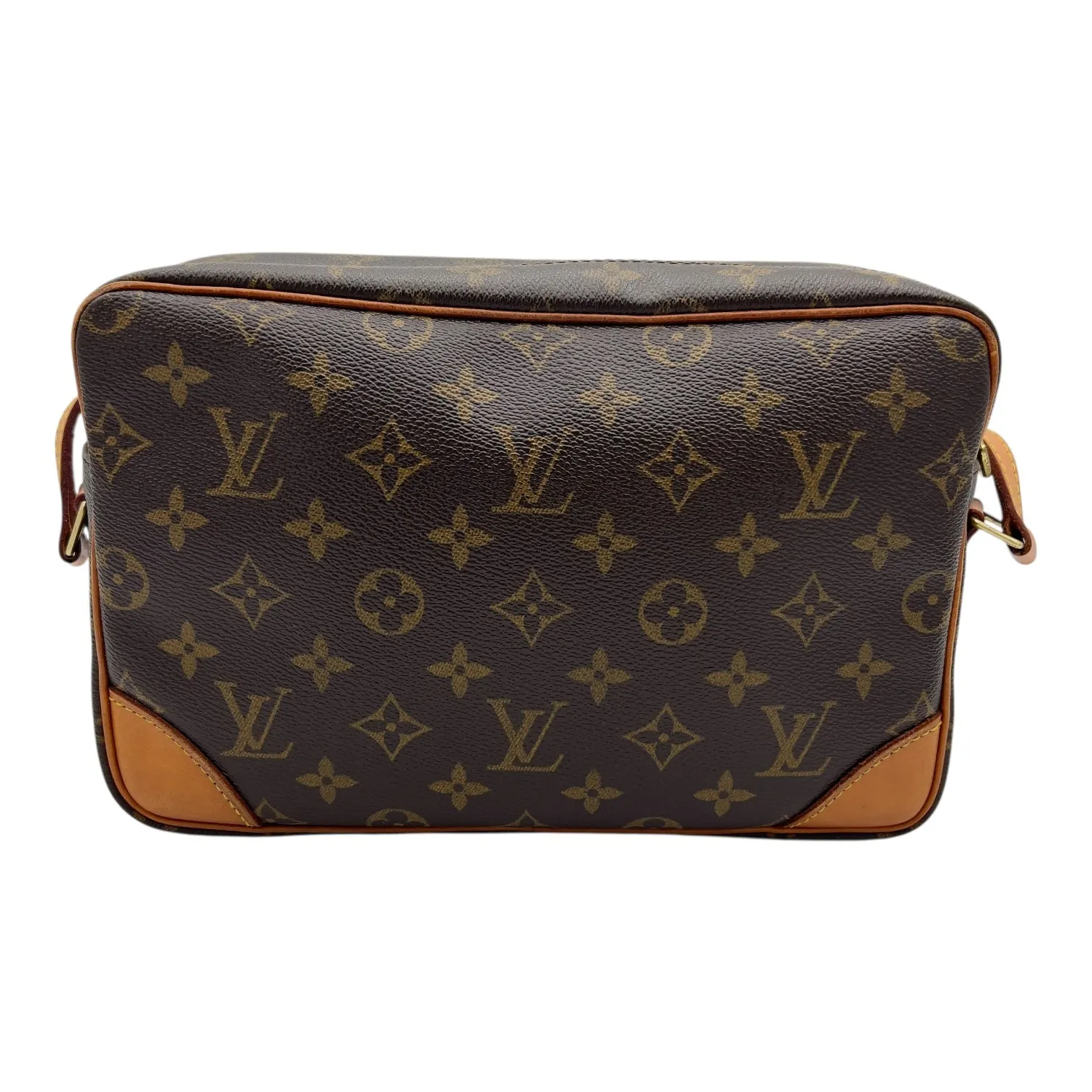 Trocadero Crossbody Bag Brown in Monogram Coated Canvas, Gold hardware