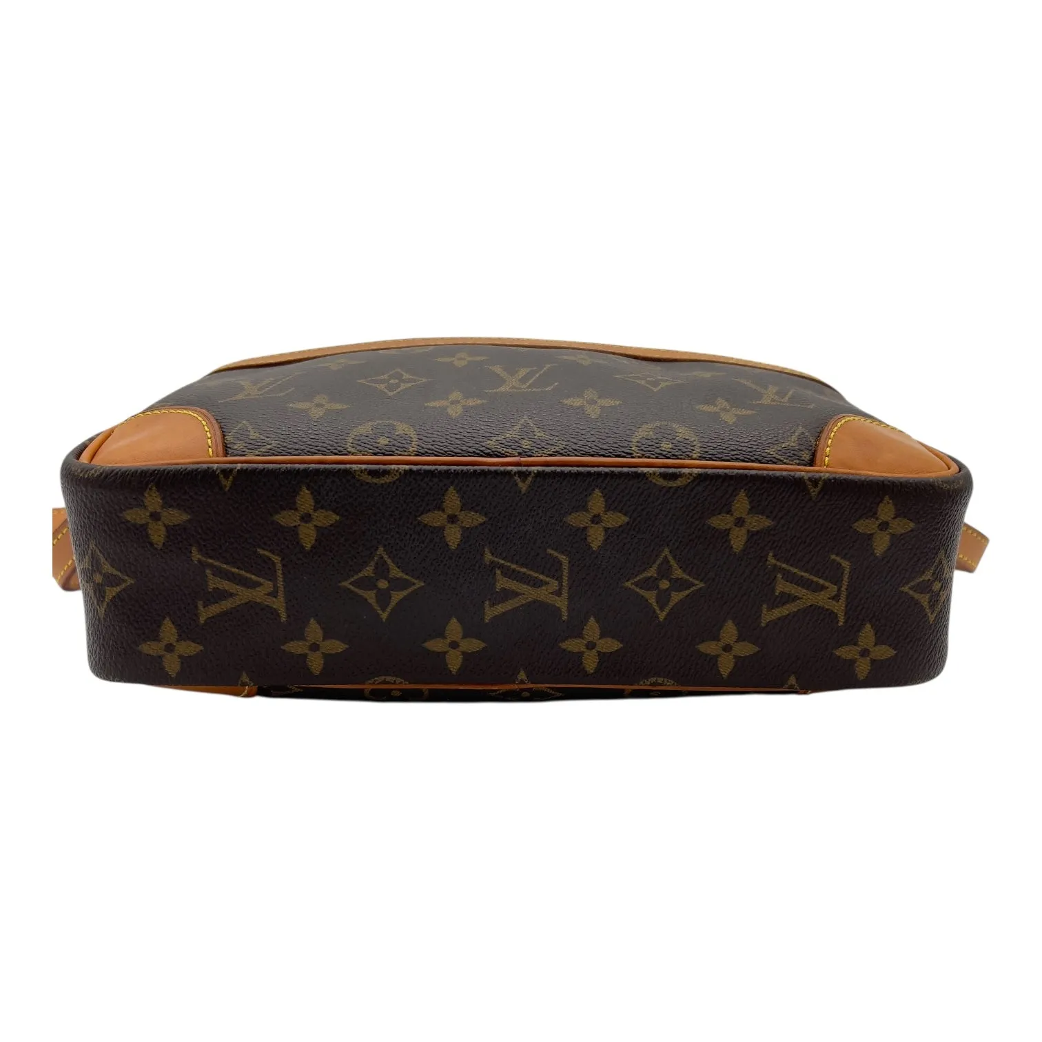 Trocadero Crossbody Bag Brown in Monogram Coated Canvas, Gold hardware