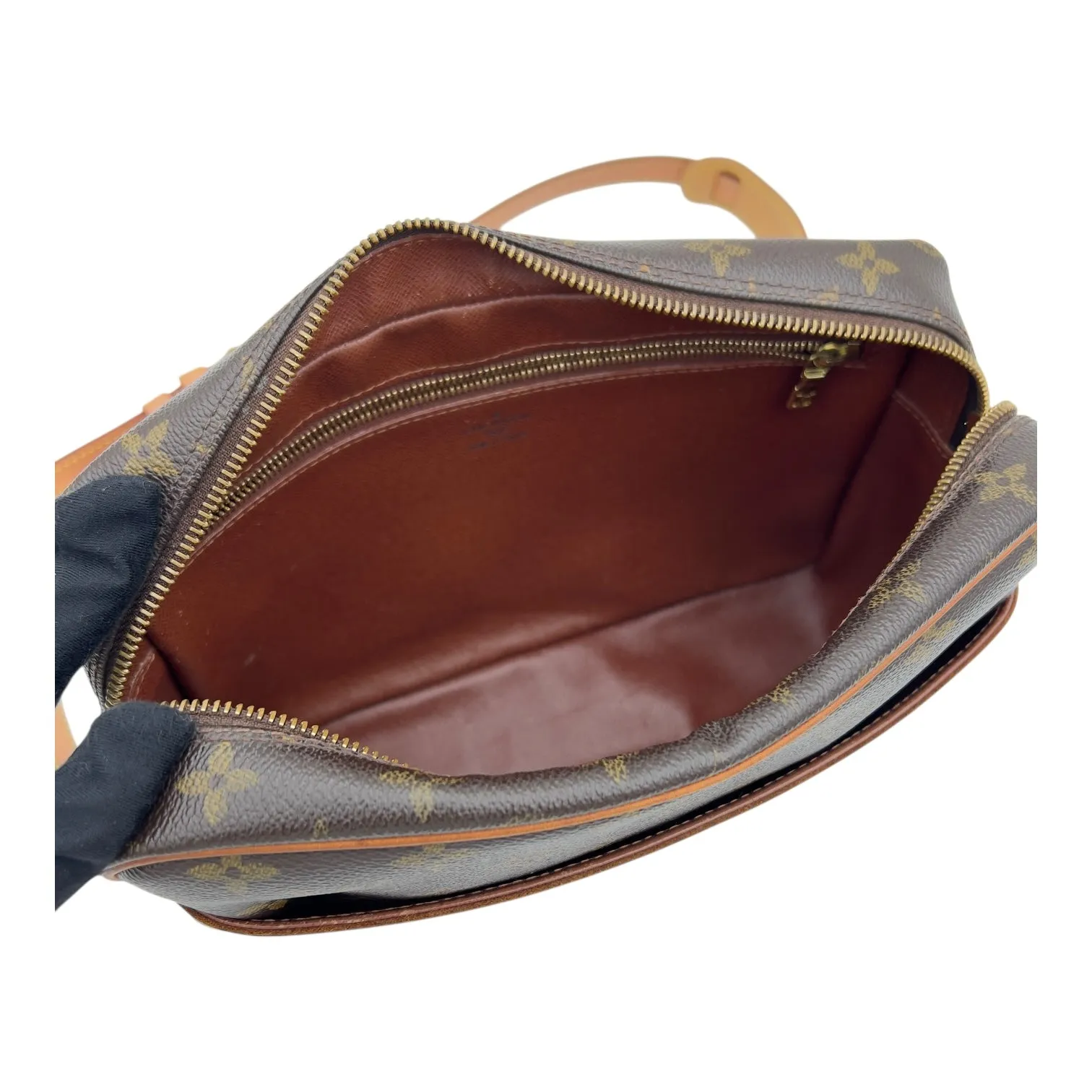 Trocadero Crossbody Bag Brown in Monogram Coated Canvas, Gold hardware