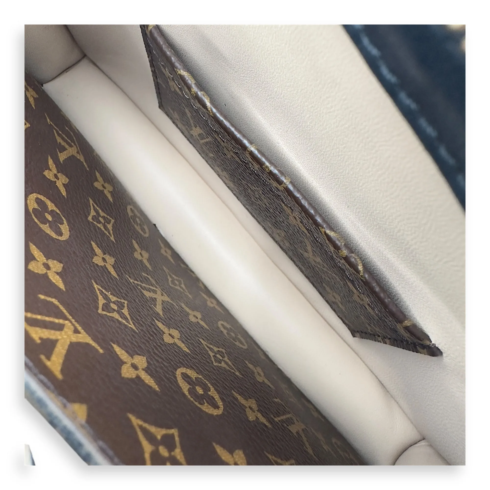 Trunk Clutch 2 Way Brown Crossbody Bag in Coated Canvas, Gold hardware