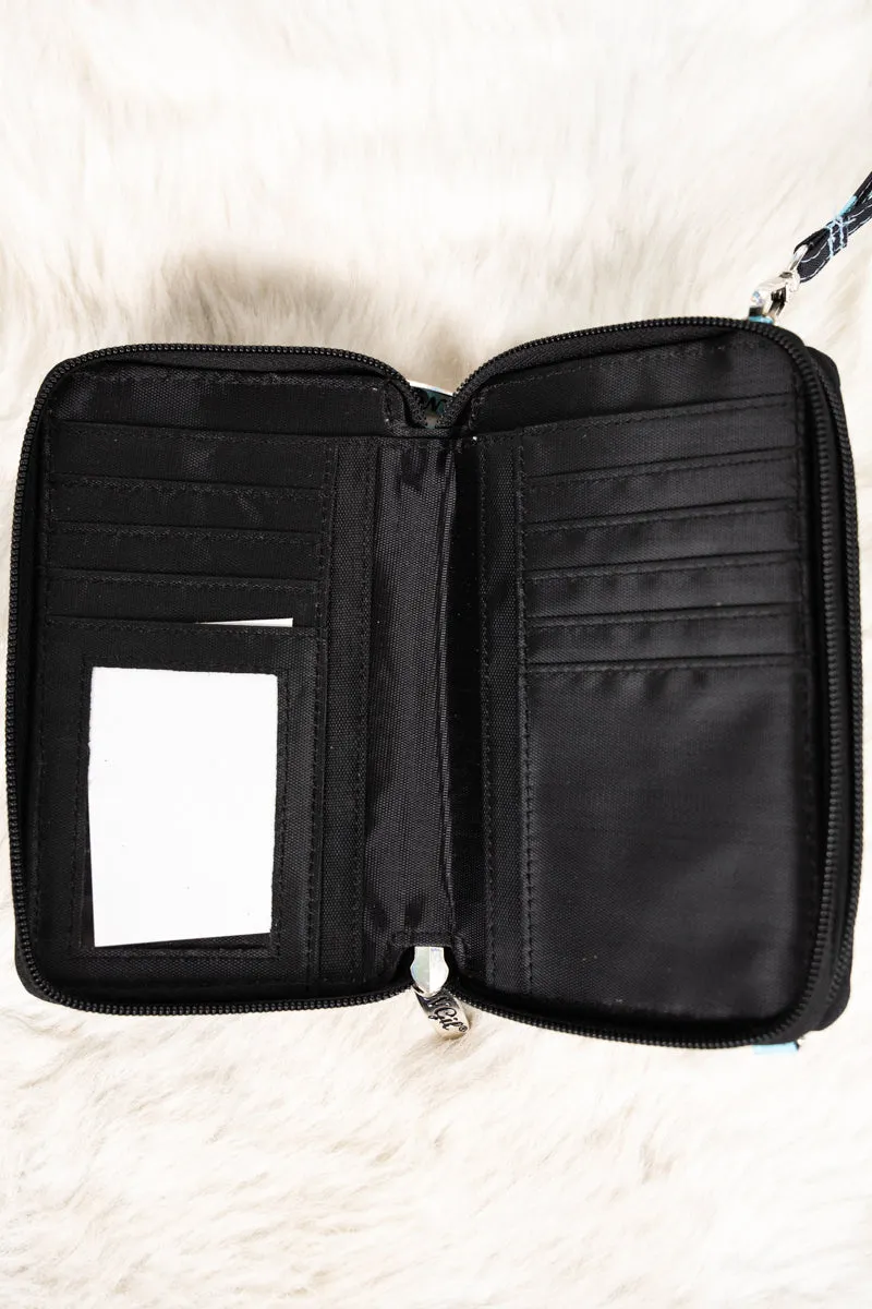 Turquoise Milkin' It Crossbody Organizer Clutch