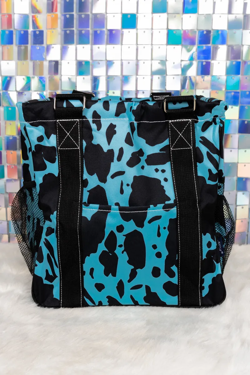 Turquoise Milkin' It Mini Collapsible Haul-It-All Basket with Mesh Pockets
