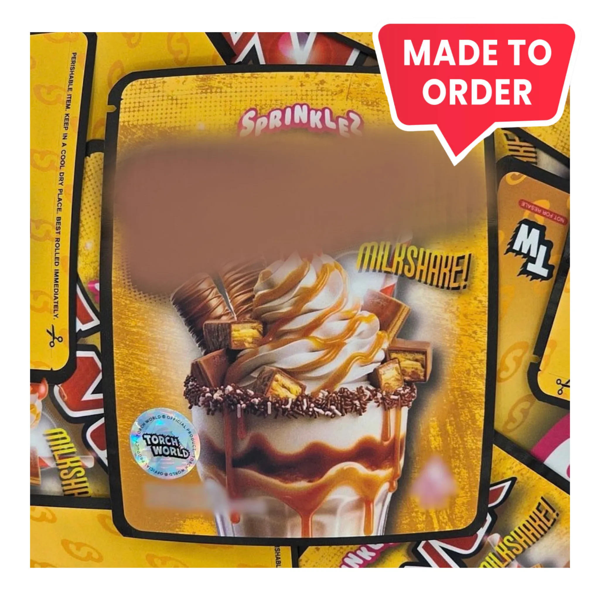 Twixxx Milkshake 3.5g Mylar Bags Sprinklez Torch World (made-to-order)