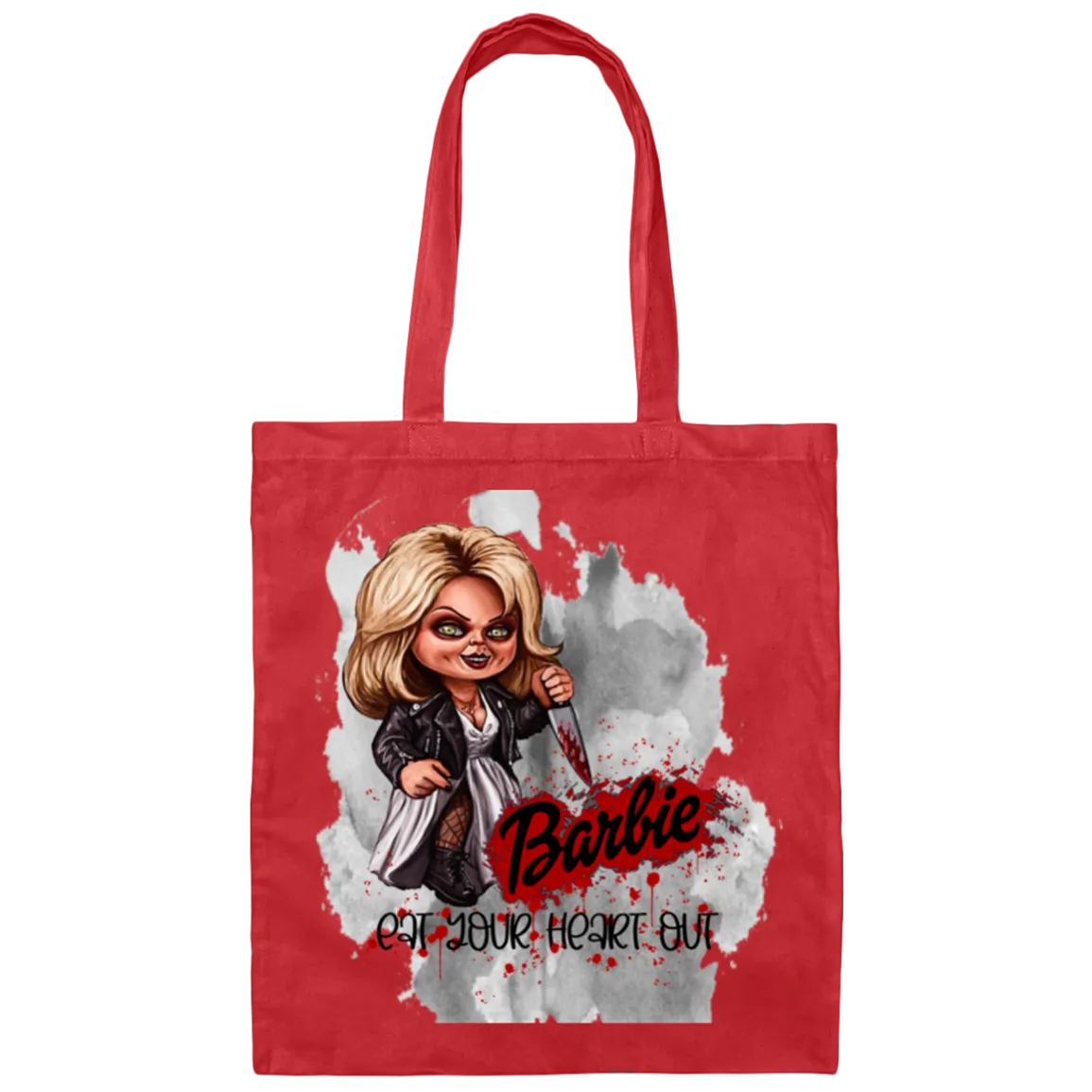 Untitled design - 2023-07-28T194333.087 BE007  Barbie Eat Your Heart Out Canvas Tote Bag
