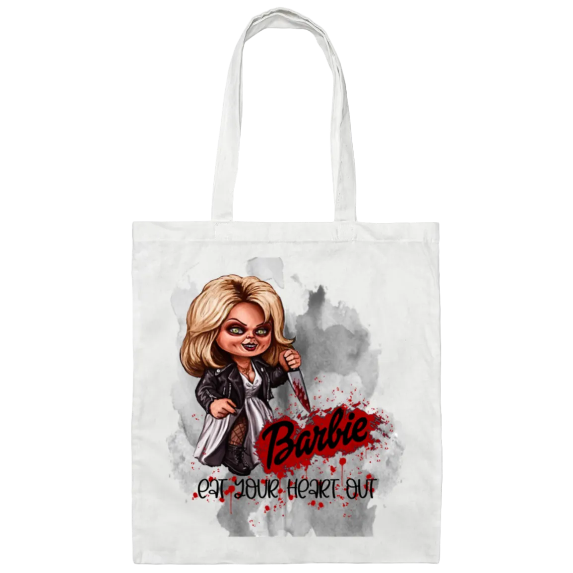 Untitled design - 2023-07-28T194333.087 BE007  Barbie Eat Your Heart Out Canvas Tote Bag