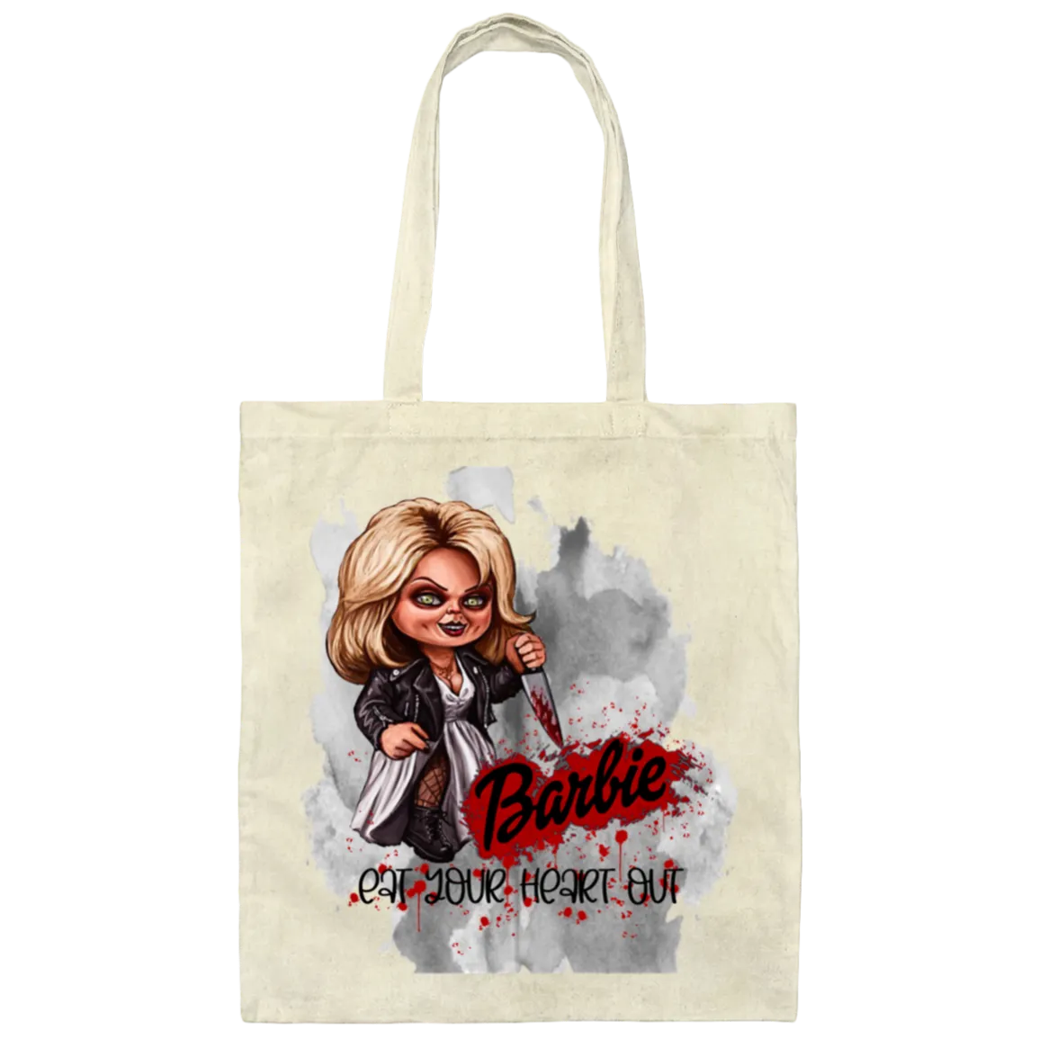 Untitled design - 2023-07-28T194333.087 BE007  Barbie Eat Your Heart Out Canvas Tote Bag