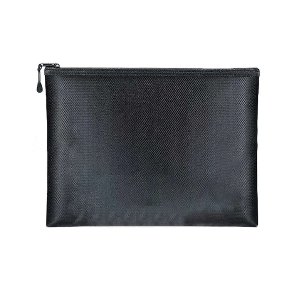 US 2 Pc 2000℉ Fire Proof money Bag Fireproof Document Pouch Waterproof Safe Cash
