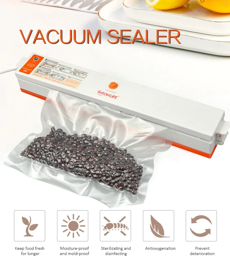 Vacuum Sealer Packaging Machine With 15Pcs Bags