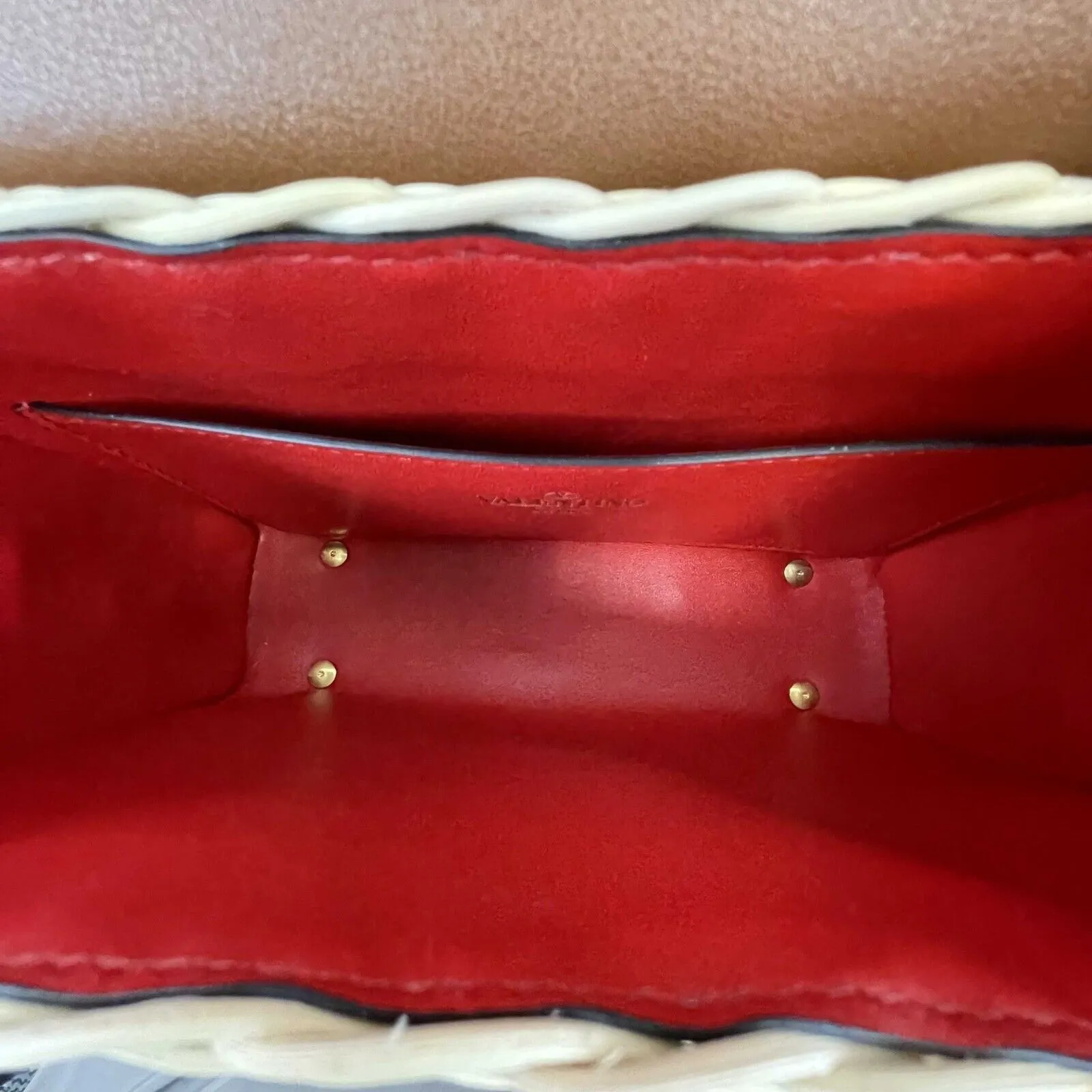 Valentino Garavani - NEW Stud Sign Wicker Shoulder Bag w/ Removable Strap