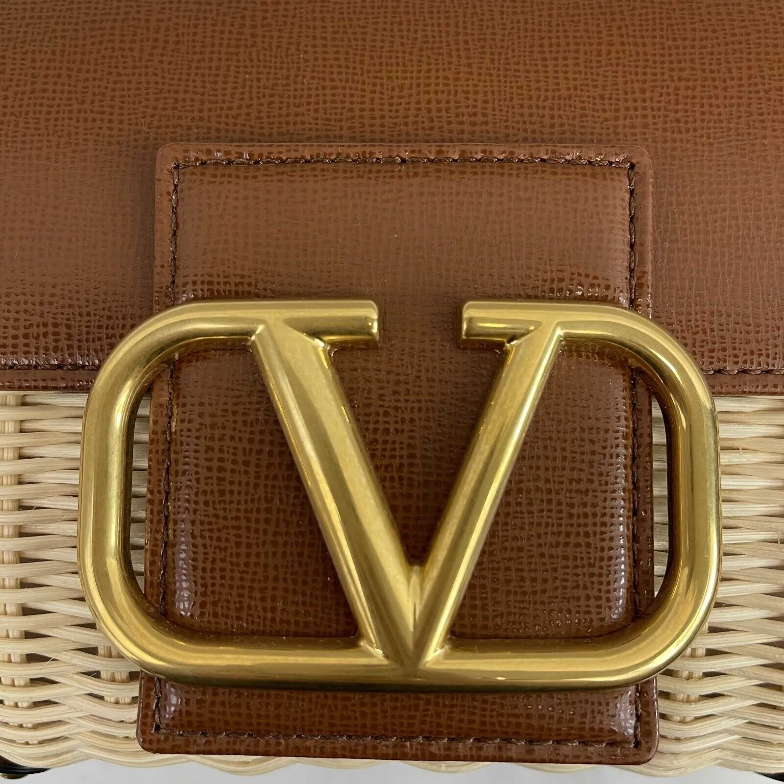 Valentino Garavani - NEW Stud Sign Wicker Shoulder Bag w/ Removable Strap