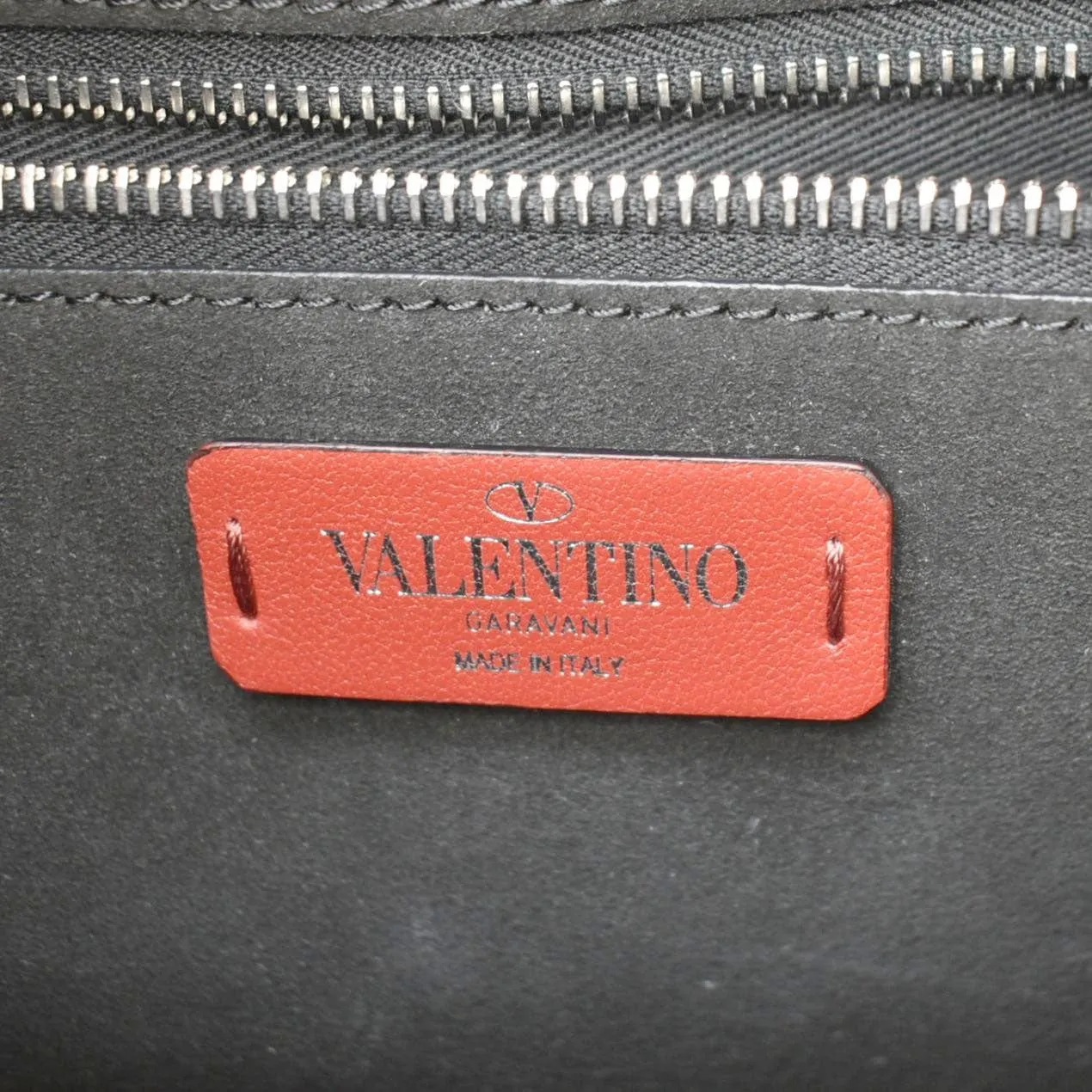 VALENTINO GARAVANI VLTN Leather Crossbody Bag Navy Blue