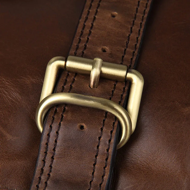 Vintage Full Grain Leather Backpack, Leather Travel Backpack, Leather Laptop Backpack For Men
