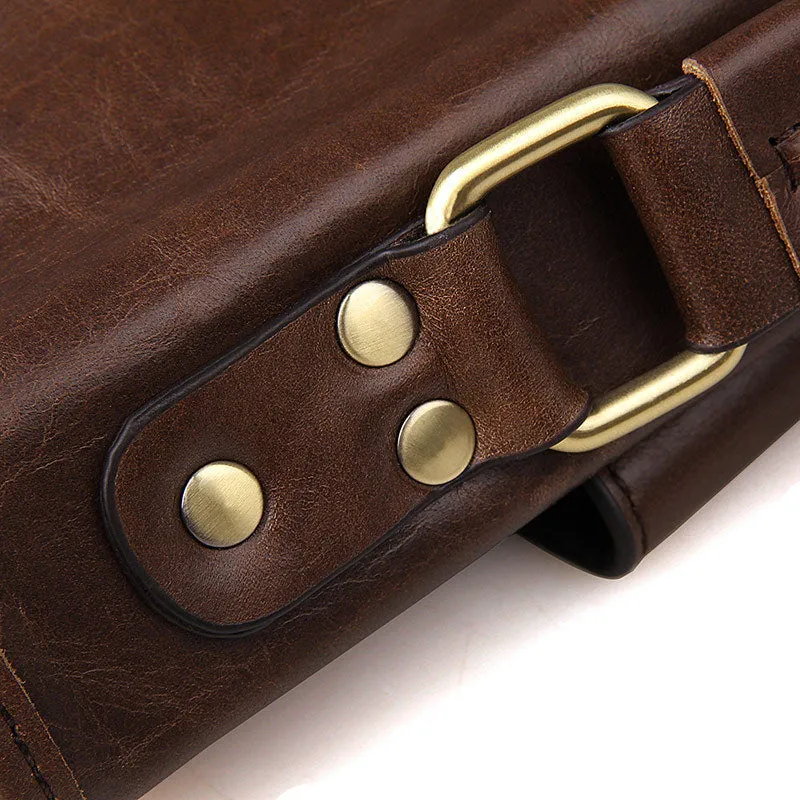 Vintage Full Grain Leather Backpack, Leather Travel Backpack, Leather Laptop Backpack For Men