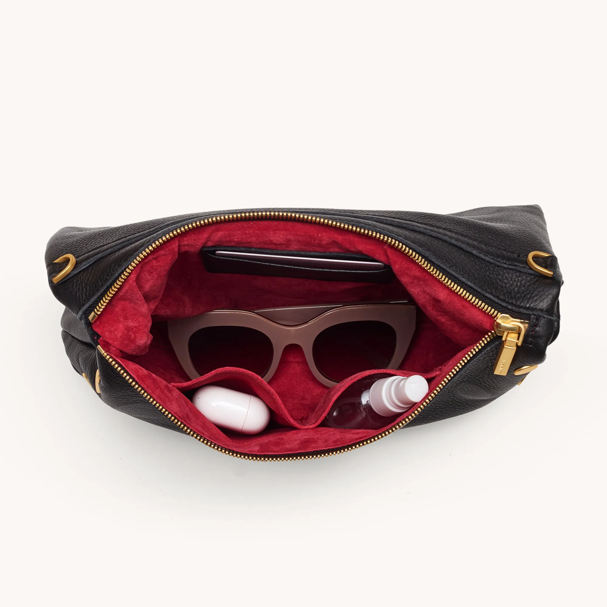 VIP | Black/Brushed Gold Red Zip | Lrg