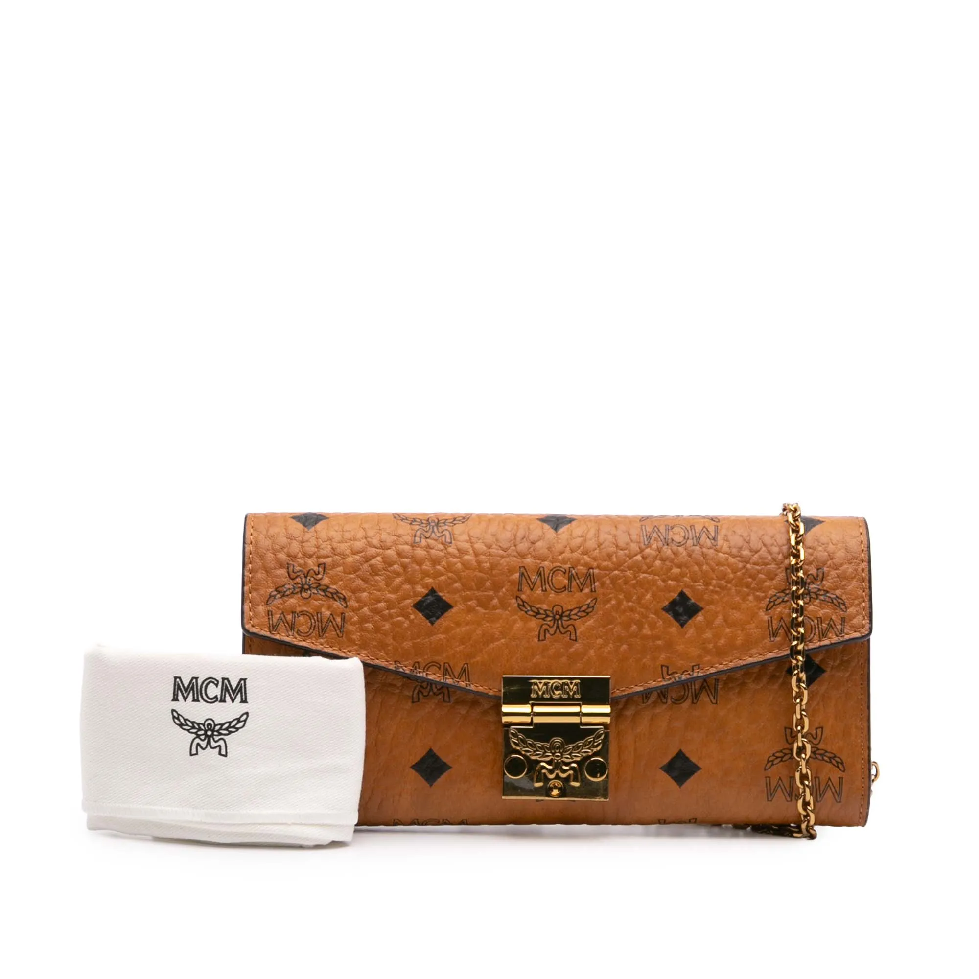 Visetos Coated Canvas Patricia Wallet on Chain