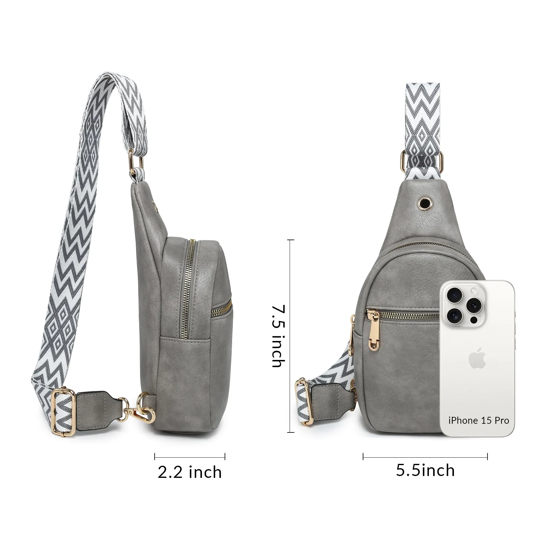 VONMAY Small Crossbody Bags for Women Sling Bag Purses Lightweight Chest Handbags Backpack for Hiking Cycling Work Travel