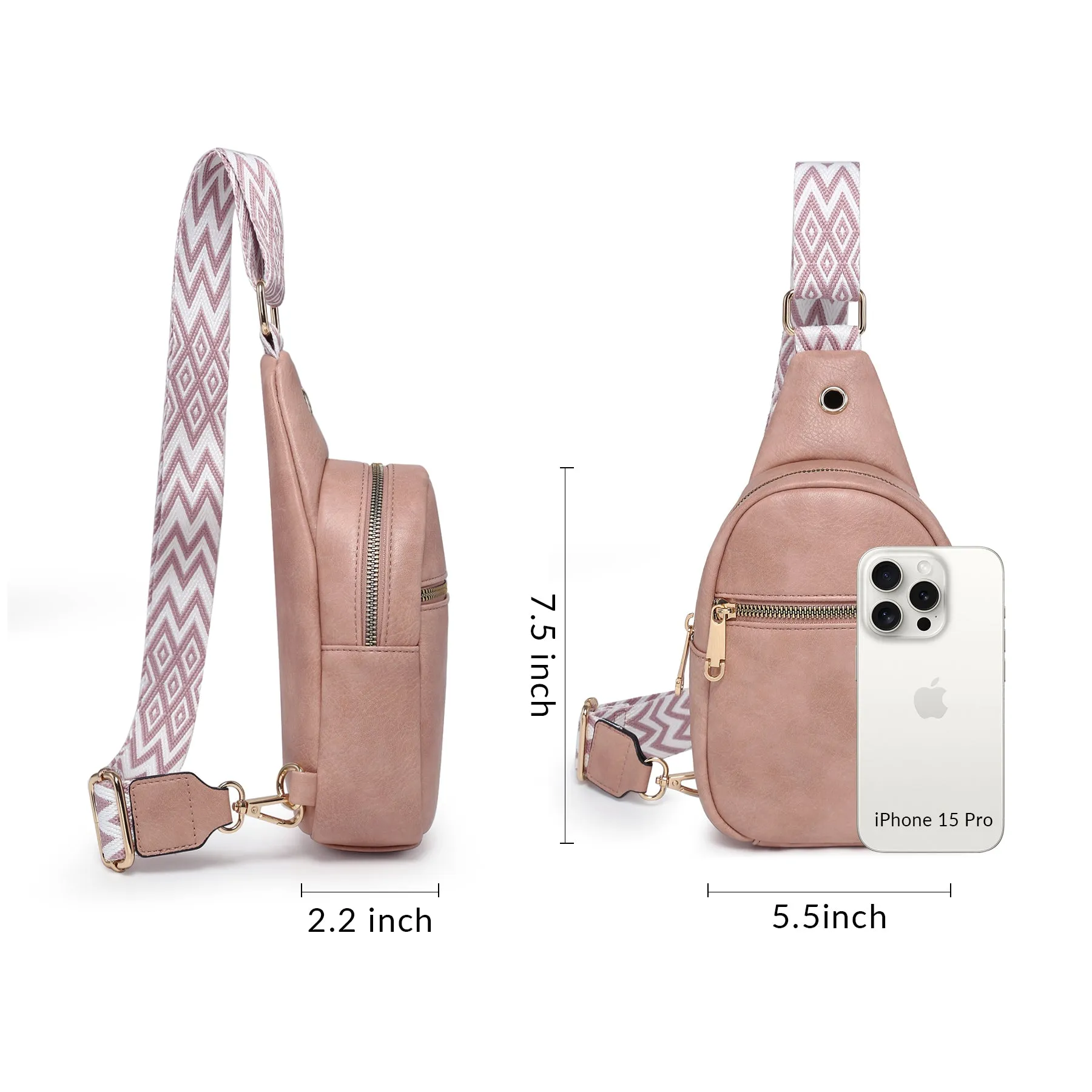 VONMAY Small Crossbody Bags for Women Sling Bag Purses Lightweight Chest Handbags Backpack for Hiking Cycling Work Travel