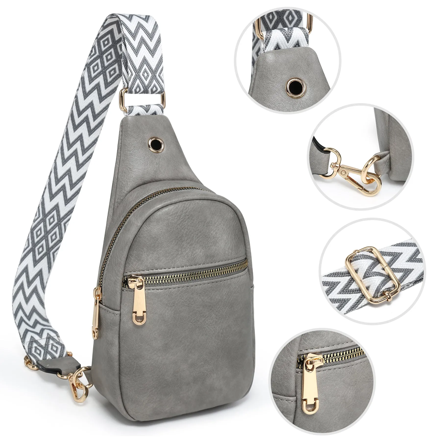 VONMAY Small Crossbody Bags for Women Sling Bag Purses Lightweight Chest Handbags Backpack for Hiking Cycling Work Travel