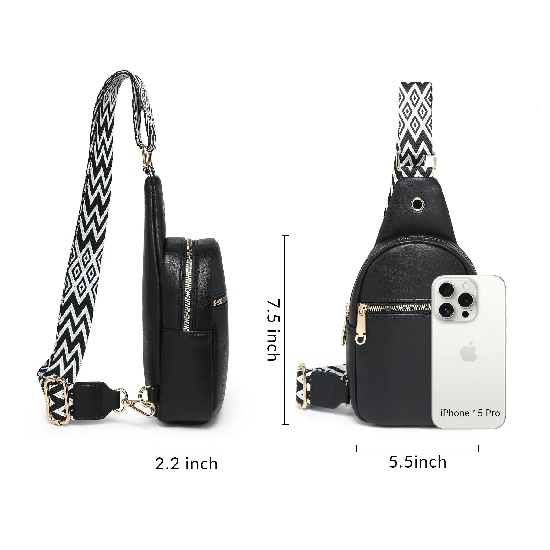 VONMAY Small Crossbody Bags for Women Sling Bag Purses Lightweight Chest Handbags Backpack for Hiking Cycling Work Travel