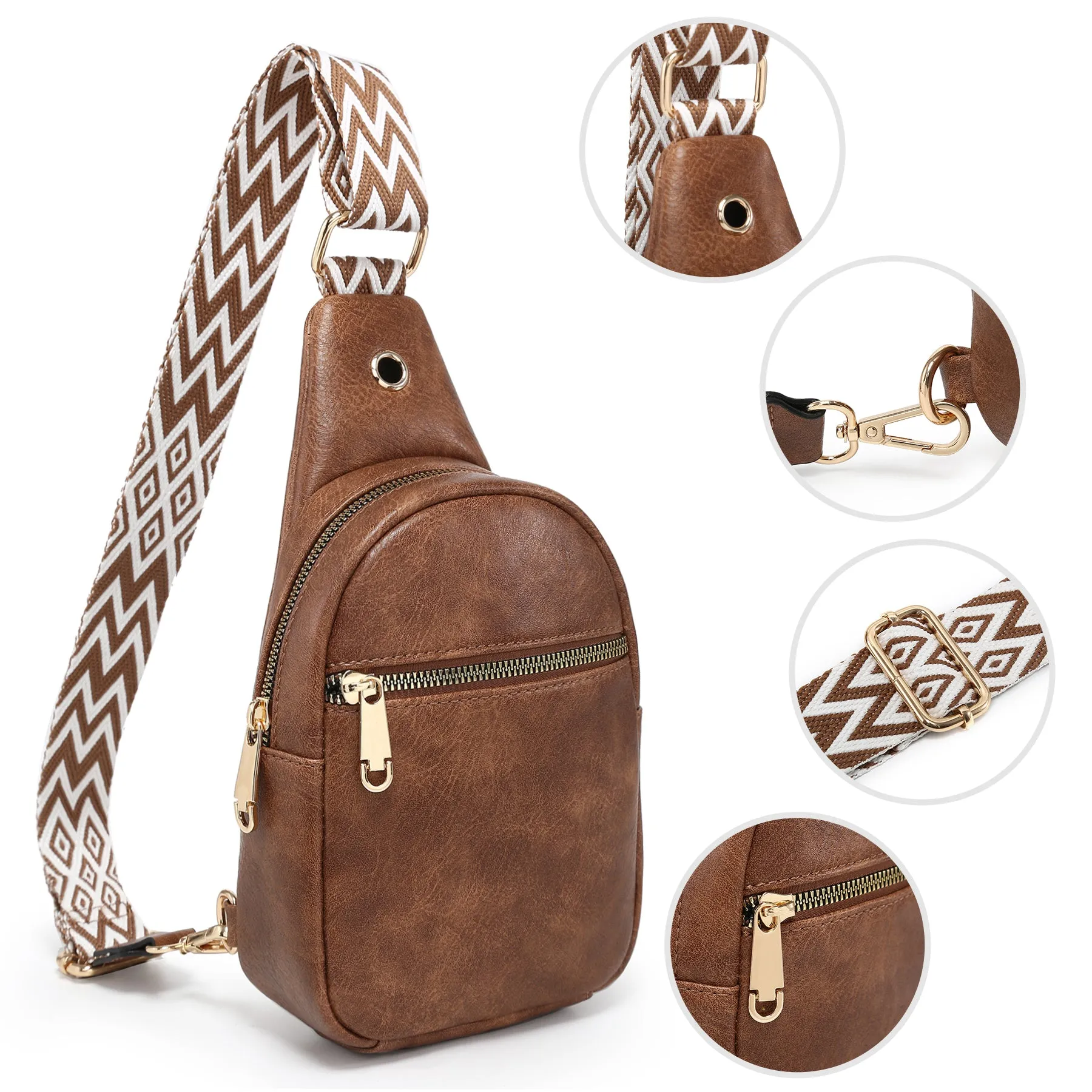 VONMAY Small Crossbody Bags for Women Sling Bag Purses Lightweight Chest Handbags Backpack for Hiking Cycling Work Travel