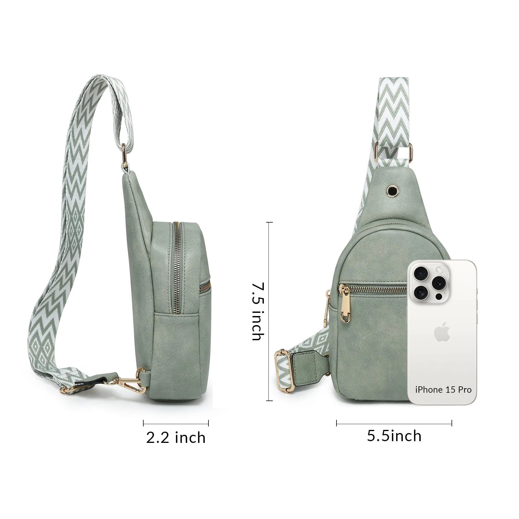 VONMAY Small Crossbody Bags for Women Sling Bag Purses Lightweight Chest Handbags Backpack for Hiking Cycling Work Travel