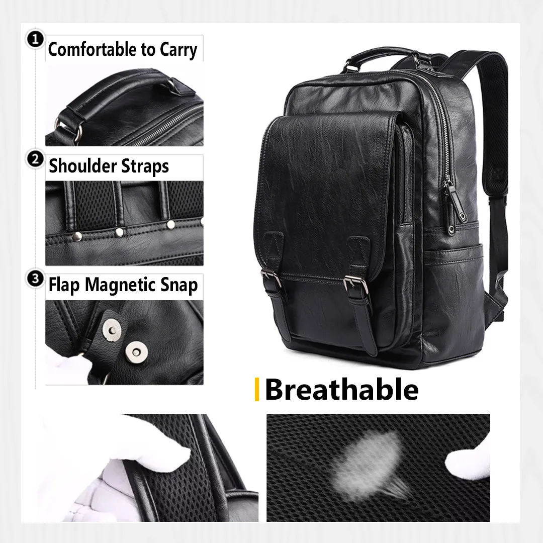 WALKENT 15.6" Leather Laptop Bag - Model Snug