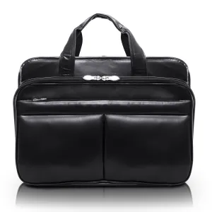 WALTON | 17” Leather Expandable Laptop Briefcase