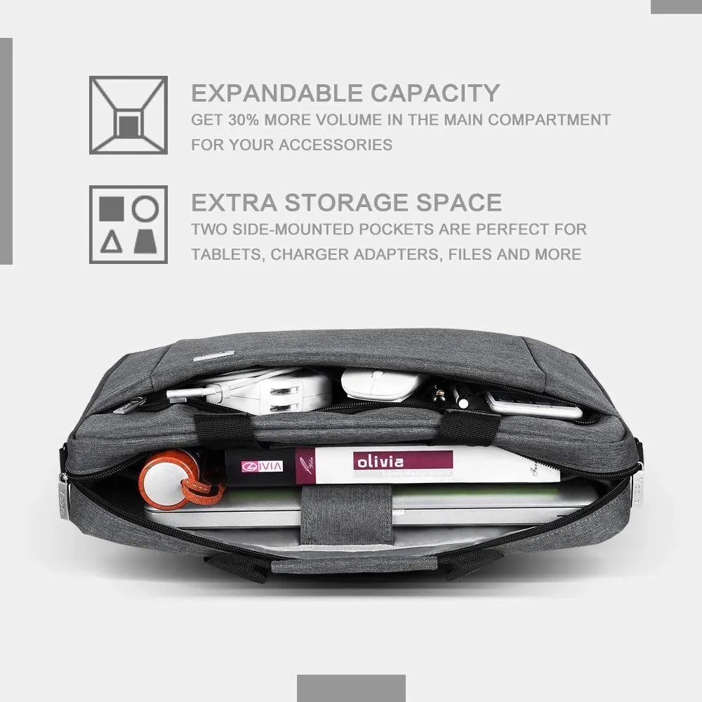 Water-Resistant and Crush-Resistant MacBook Messenger Bag