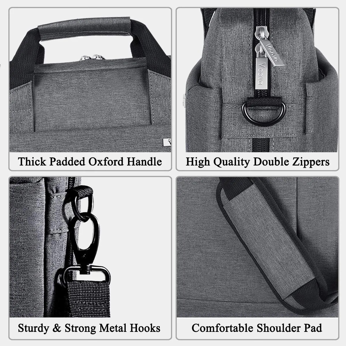 Water-Resistant and Crush-Resistant MacBook Messenger Bag
