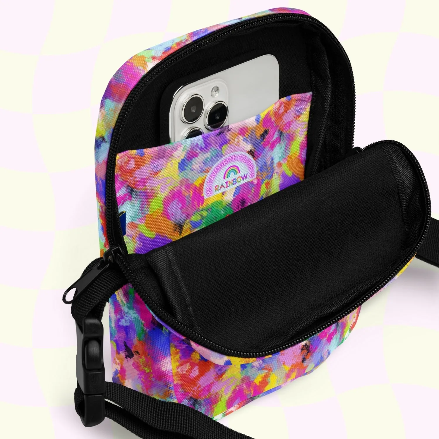 Watercolour Rainbow Mini Crossbody Bag