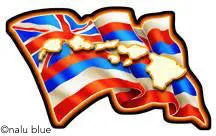 Wavy Hawaiian Flag Decal