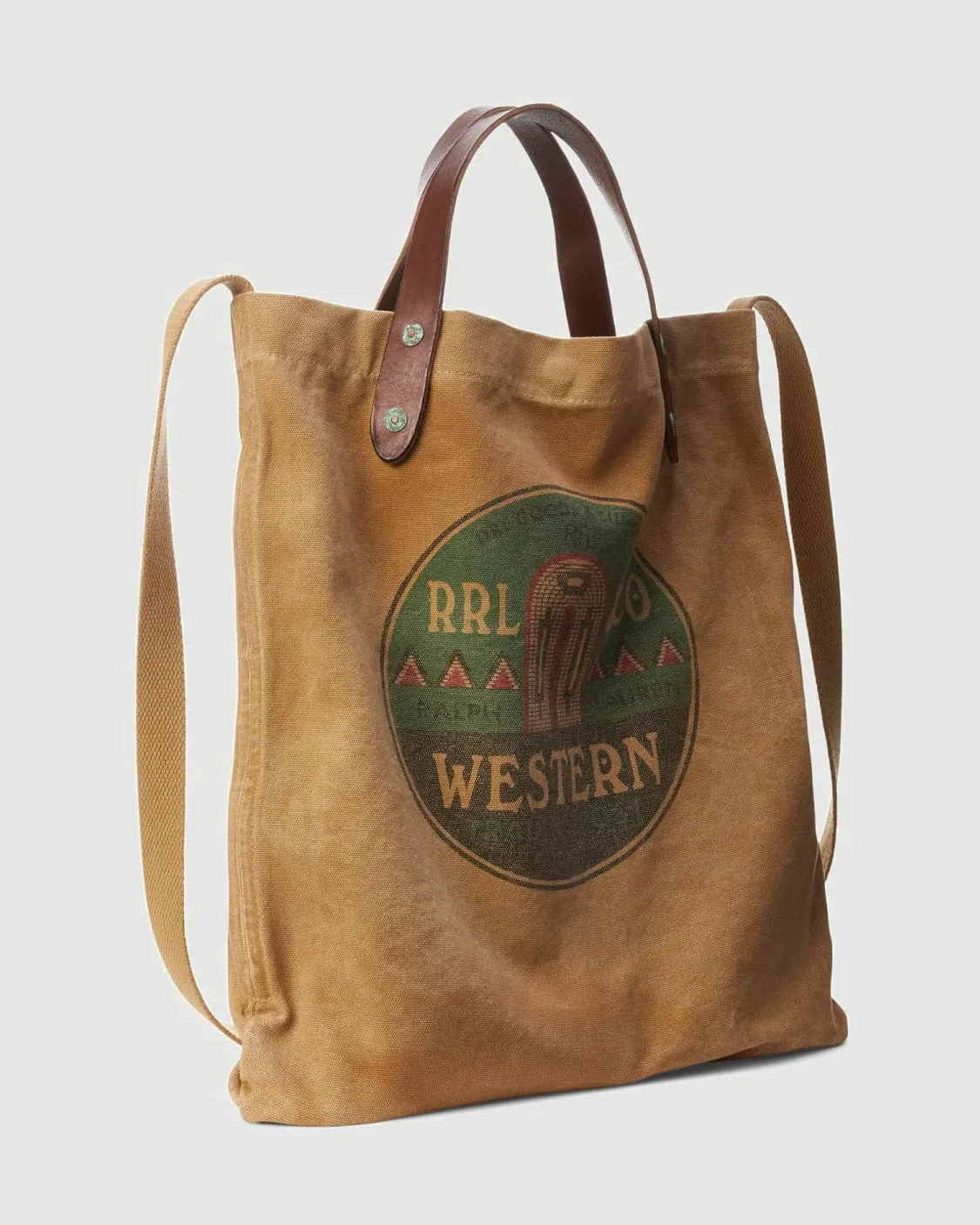 Western Logo Canvas Market Tote