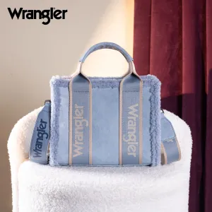 WG181-8120S  Wrangler Sherpa  Small Canvas Tote/Crossbody - Jean