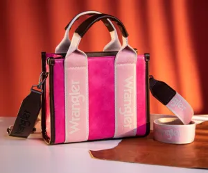 WG2202-292 Wrangle Color Block Small Tote/Crossbody -Hot Pink