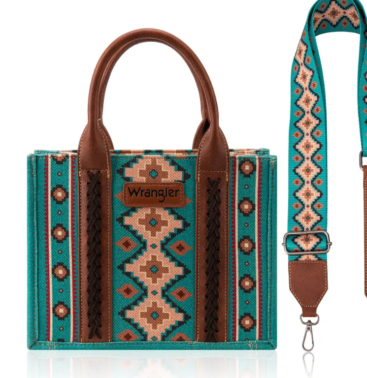 WG2203-8120SW Wrangler Aztec Printed Small Tote