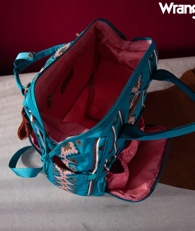 WG2204-9110 Wrangler Aztec Printed Callie Backpack - Turquoise