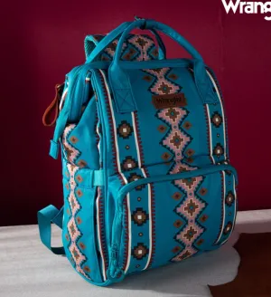 WG2204-9110 Wrangler Aztec Printed Callie Backpack - Turquoise