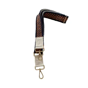 Wholesale: Woven Bag Strap Navy/Orange