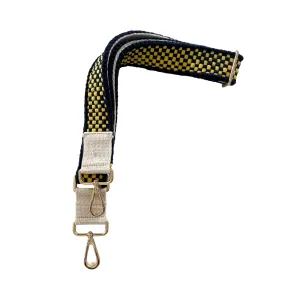 Wholesale: Woven Bag Strap Navy/Yellow