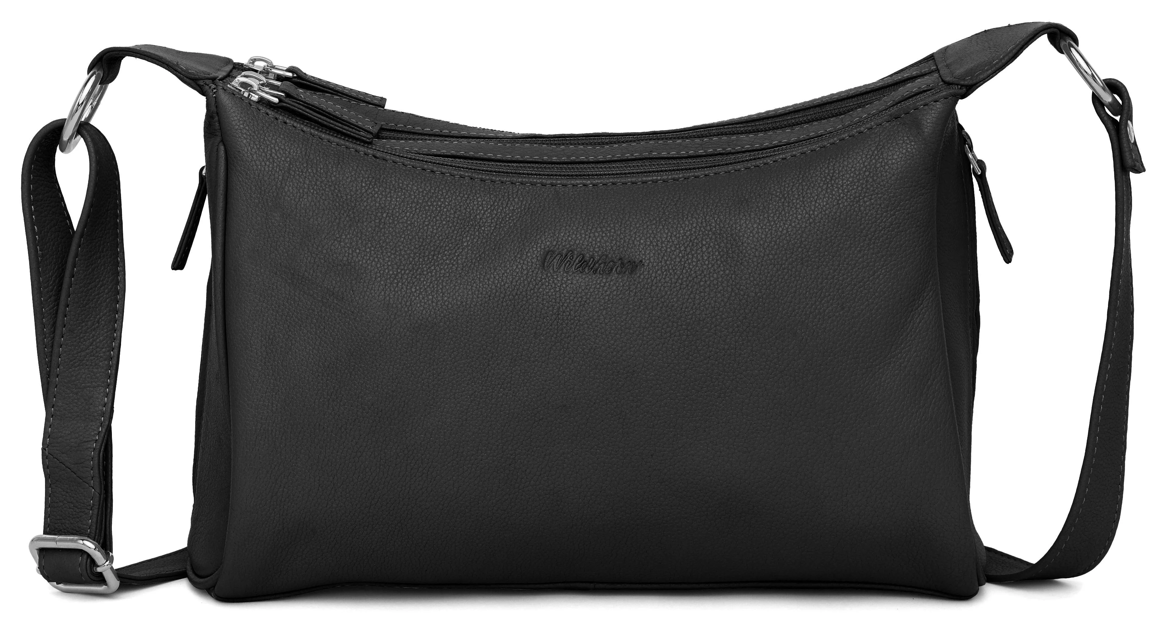 WildHorn® Upper Grain Genuine Leather Shoulder Bag | Cross body Bag With Adjustable Strap for Girls & Women.