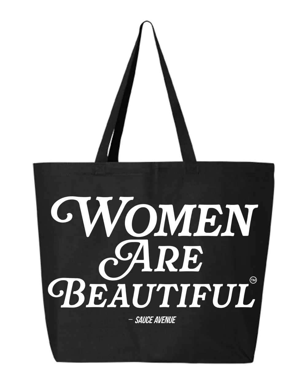 Women Are Beautiful | Black Jumbo Tote Bag