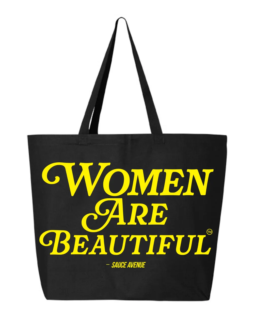 Women Are Beautiful | Black Jumbo Tote Bag