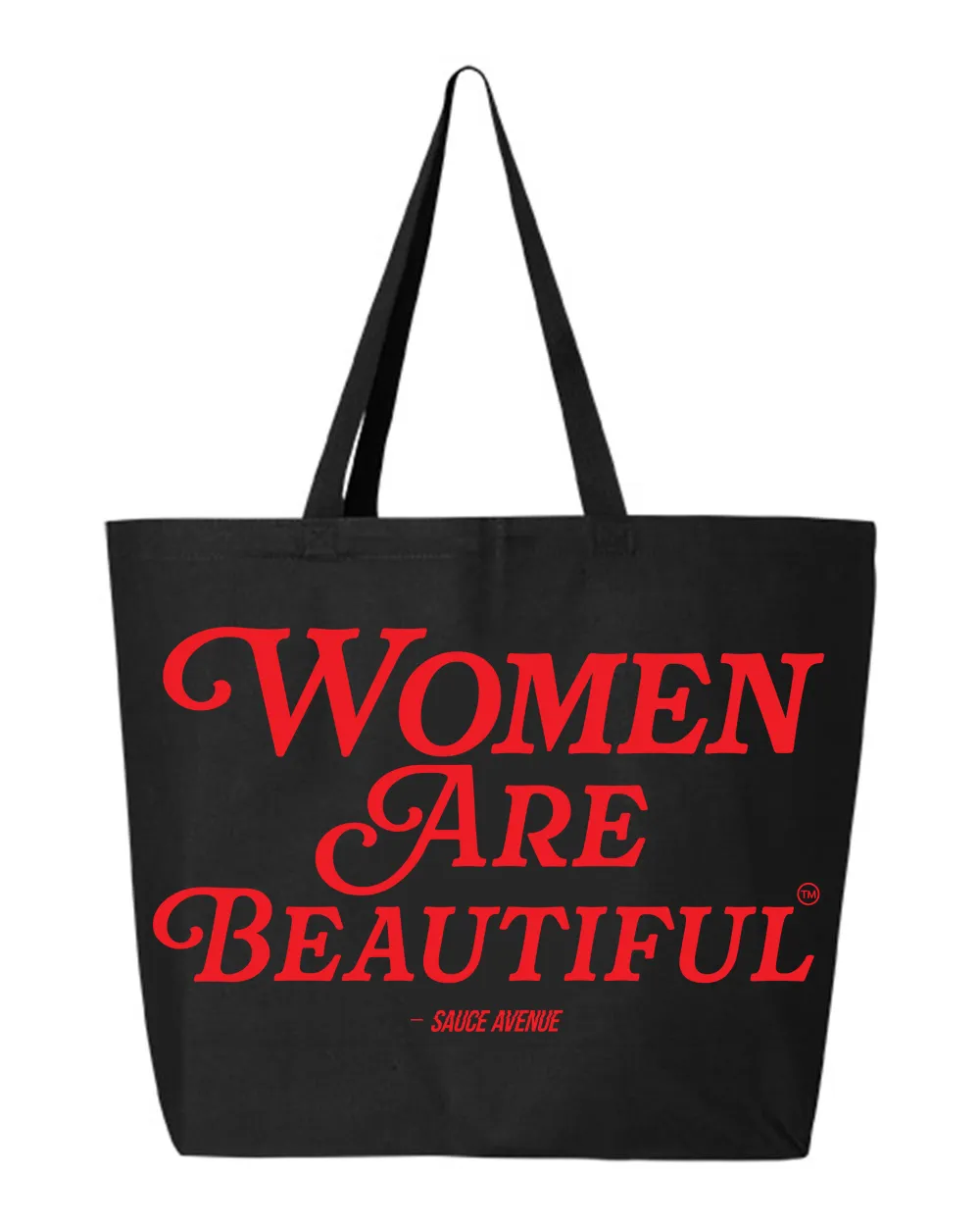Women Are Beautiful | Black Jumbo Tote Bag