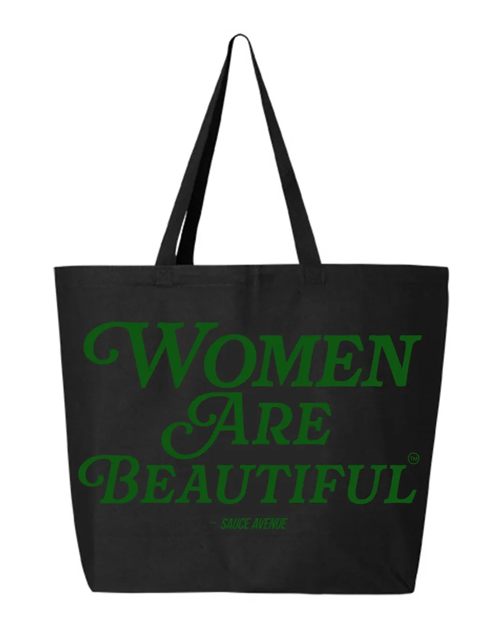 Women Are Beautiful | Black Jumbo Tote Bag